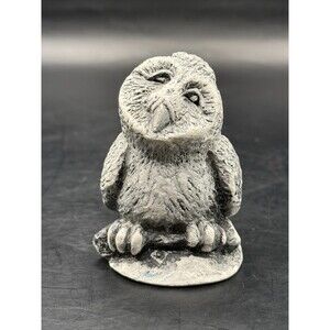Vintage Mt St Helens Ash Owl Sculpture Figurine Hand Made Signed BEKKA